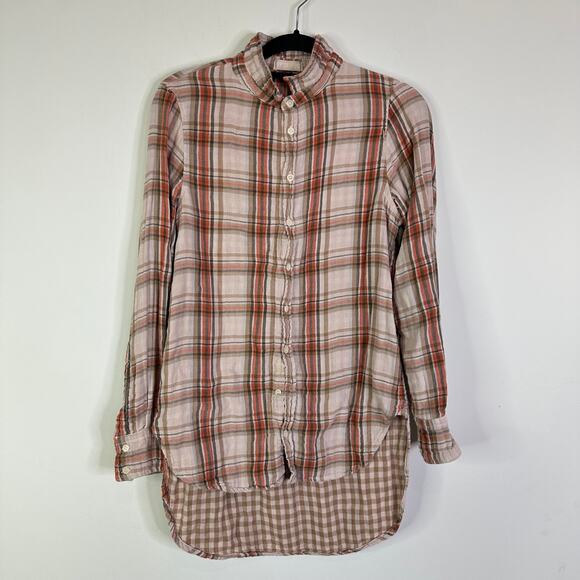 CP Shades Plaid Button Down Shirt - Red and Brown - Picture 1 of 8